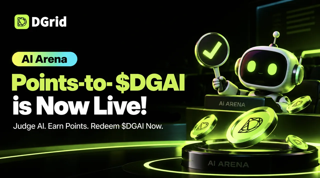 DGrid AI Arena Upgrades Its Reward System With Points-to-$DGAI